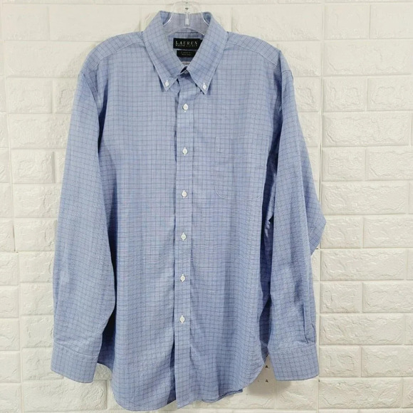 Lauren Ralph Lauren Men's Size 16.5 Classic Fit Button Down Shirt Collared Neck - Picture 1 of 4